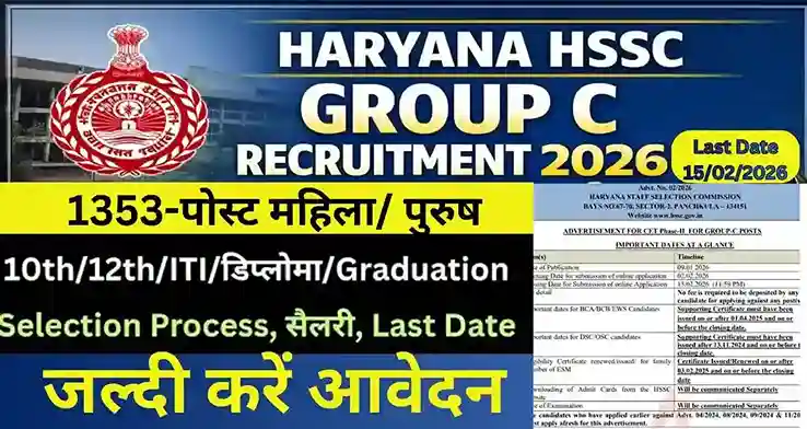 HSSC Group C Bharti 2026